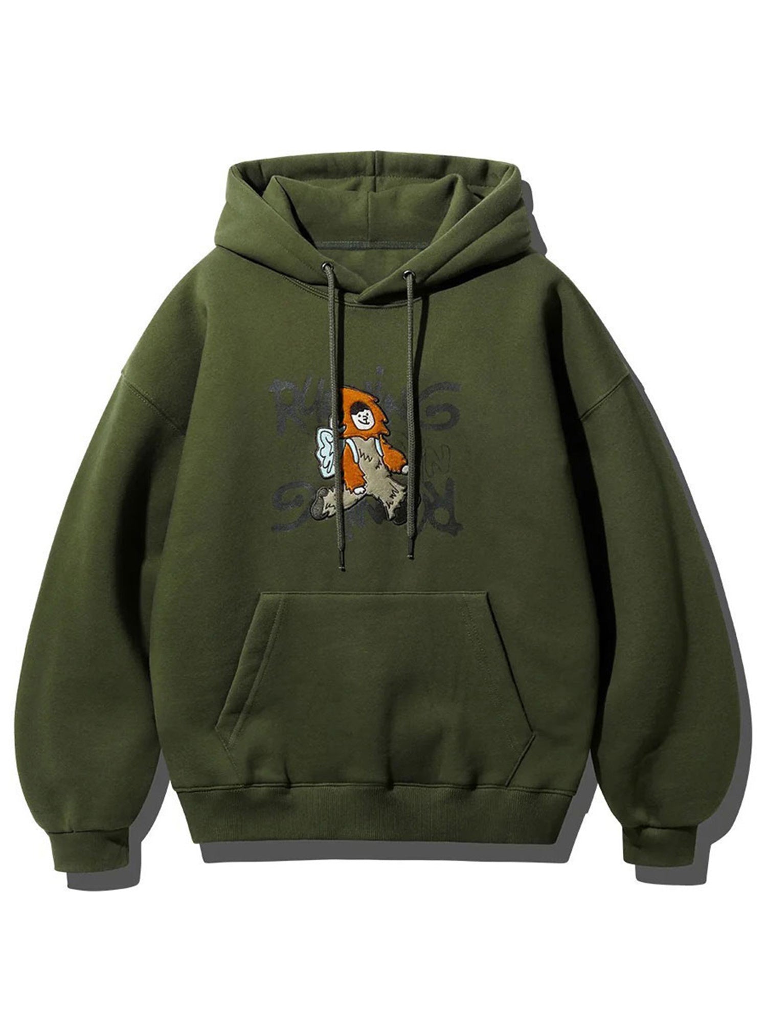 Casual Polyester Hooded Sweatshirt, Geometric Pattern, Slight Stretch, Regular Fit, with Drawstring, for All-Season Pullover Hoodie