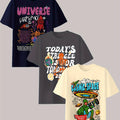 3pcs\u002F set Cool Men's Cotton T-shirt, Graphic Casual Short Sleeve Crew Neck T-shirt, Men's Outdoor Clothes, Men's Clothing