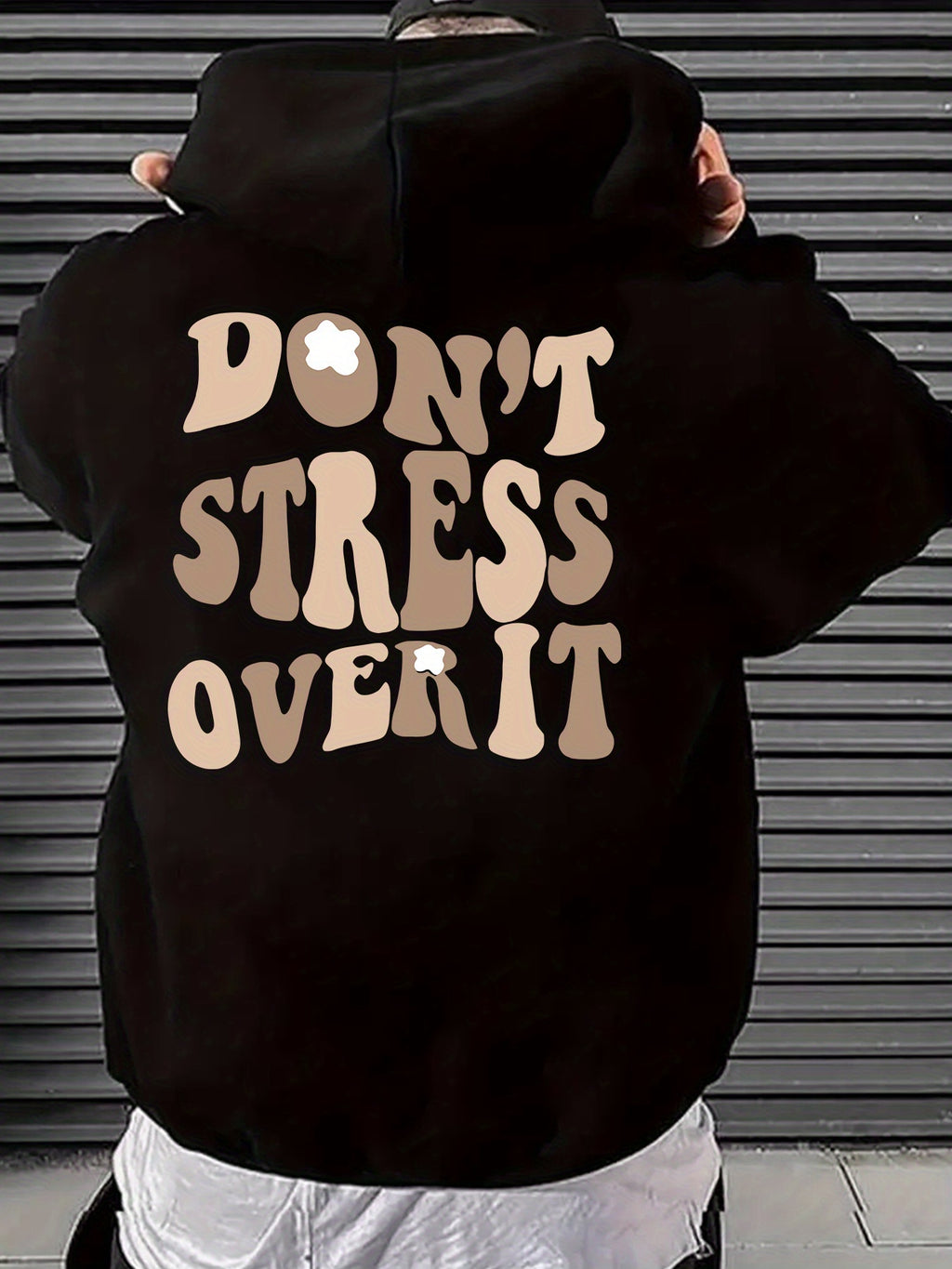 Men's Casual Hoodie with Geometric Print - Polyester, Machine Washable, Kangaroo Pocket | Perfect for Spring & Fall