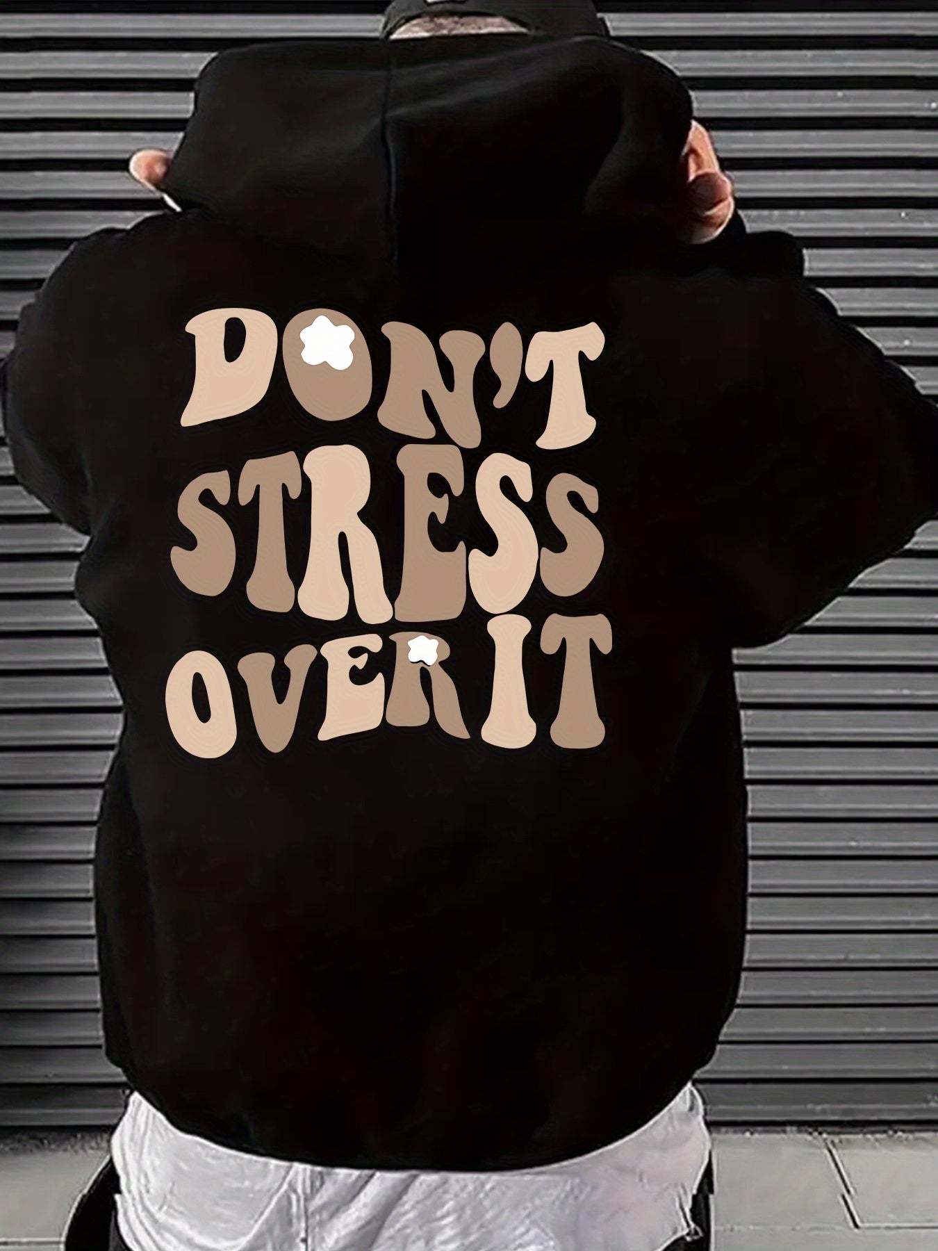 Men's Casual Hoodie with Geometric Print - Polyester, Machine Washable, Kangaroo Pocket | Perfect for Spring & Fall