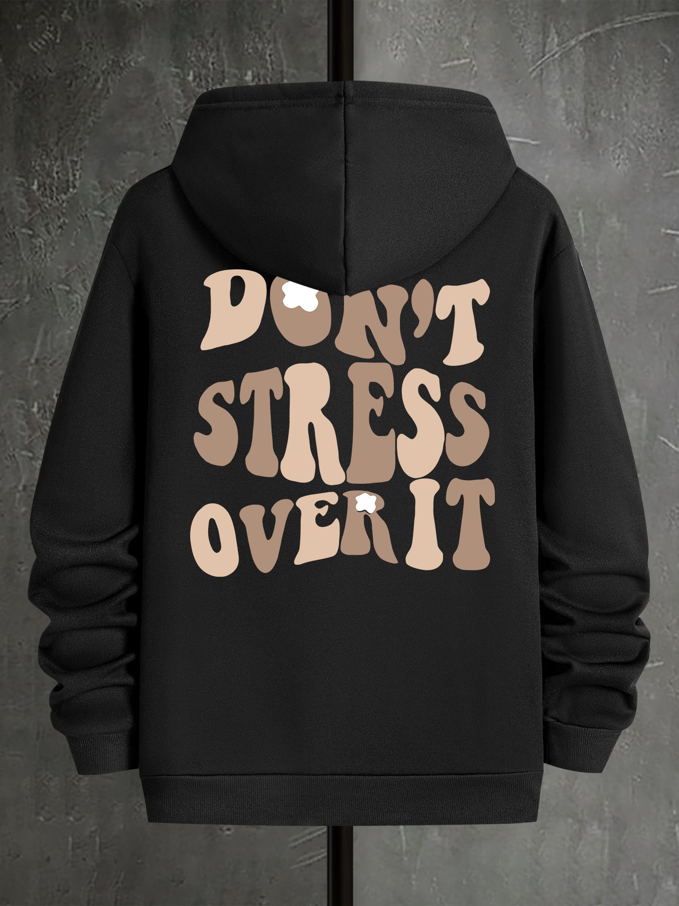 Men's Casual Hoodie with Geometric Print - Polyester, Machine Washable, Kangaroo Pocket | Perfect for Spring & Fall