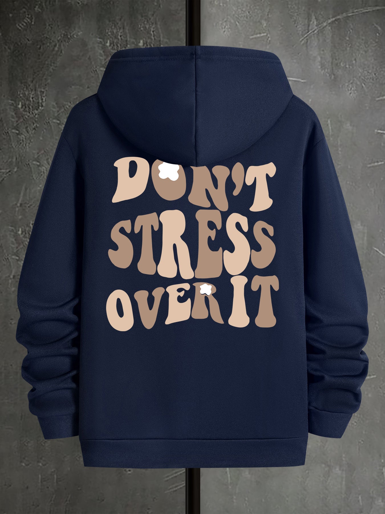 Men's Casual Hoodie with Geometric Print - Polyester, Machine Washable, Kangaroo Pocket | Perfect for Spring & Fall