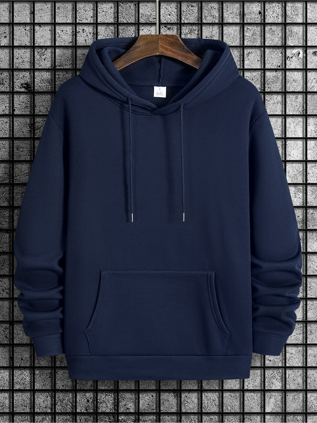 Stylish Faith-Inspired Hoodie - Soft Polyester Knit Fabric, Geometric Lettering Pattern, Casual Fit with Slight Stretch, \