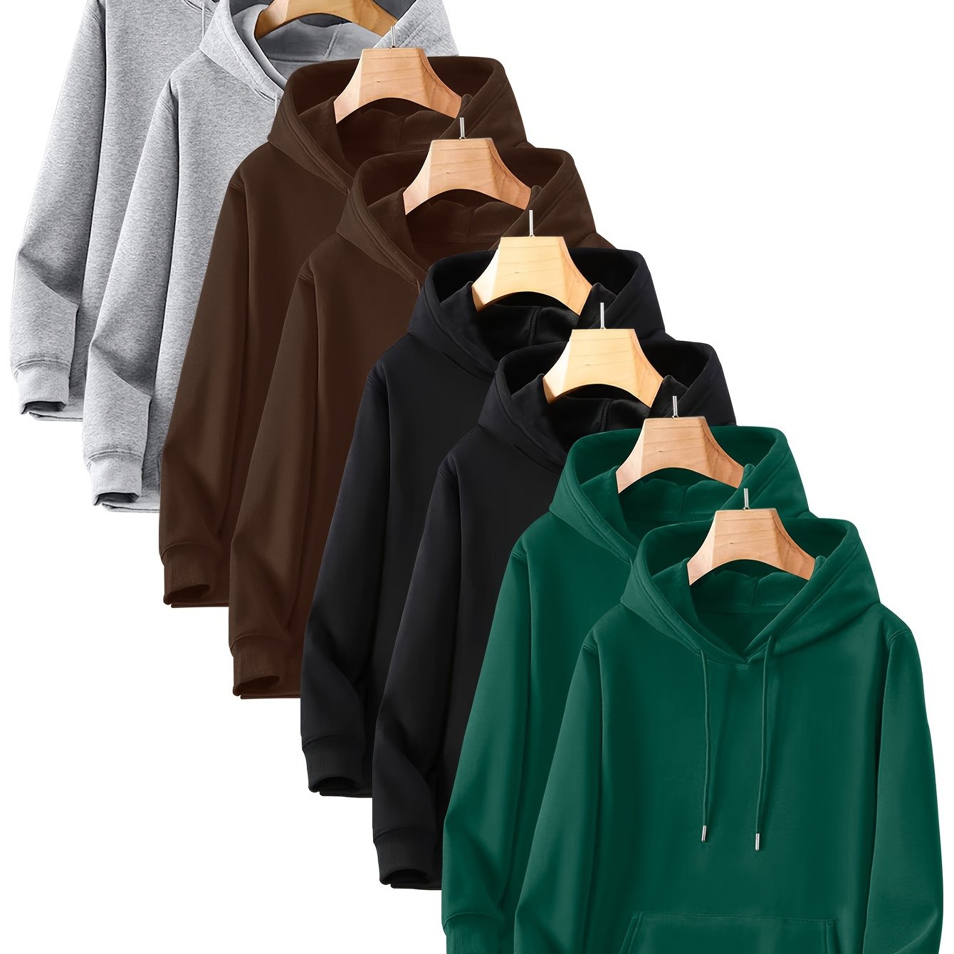 8 Counts Hooded Sweatshirt Men'S Light Version New Plus Velvet Men'S Casual Versatile Fashion Trendy Pullover Hoodie