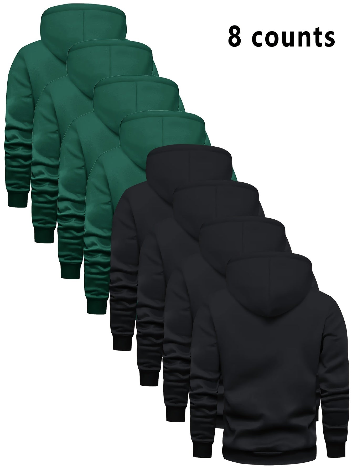 8 Counts Hooded Sweatshirt Men'S Light Version New Plus Velvet Men'S Casual Versatile Fashion Trendy Pullover Hoodie