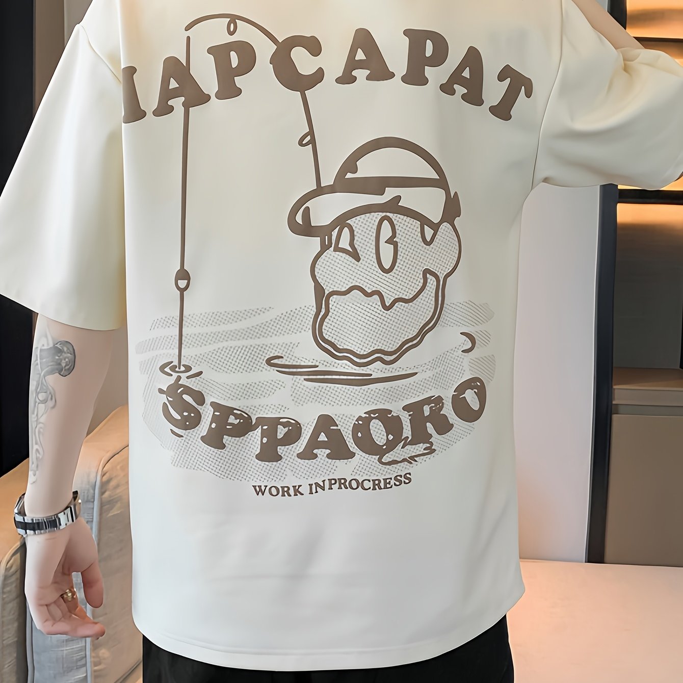 Summer T-Shirt Summer Breathable Men's Short-Sleeved T-Shirt | Loose Elastic Sports Top, Youth Round-Neck Trendy T-Shirt, Suitable for Daily Wear, College Street Sports Wear as a Gift