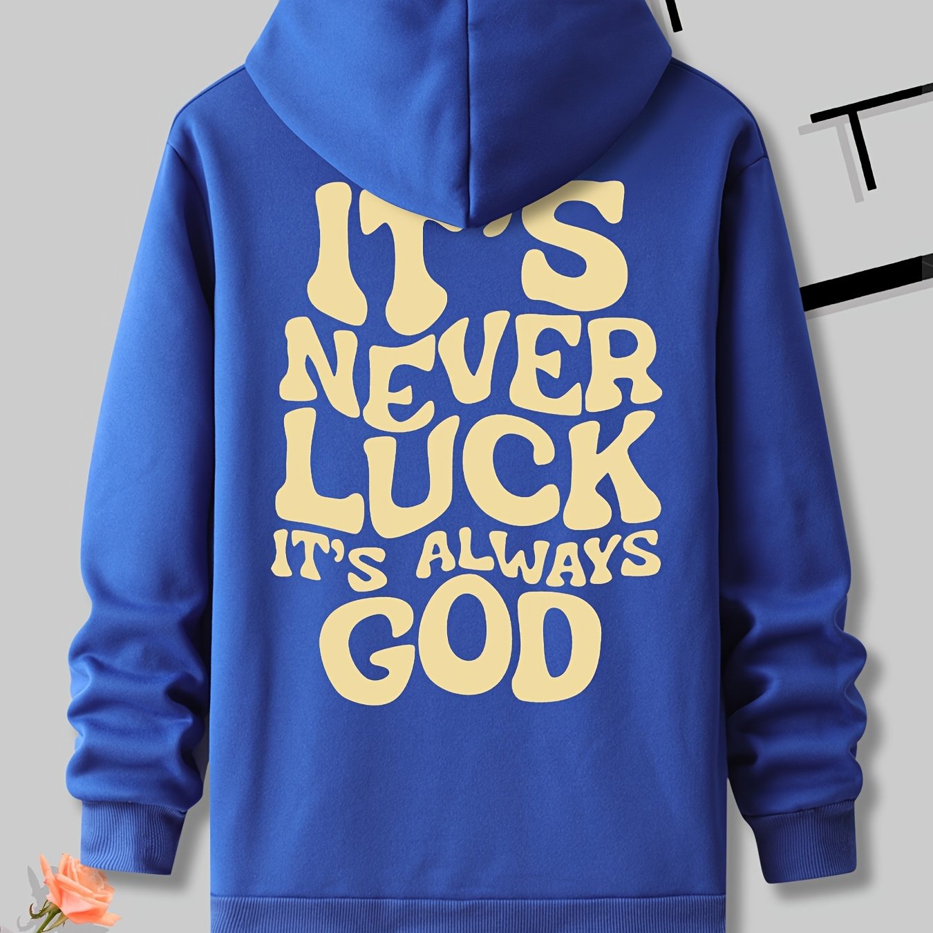 Print Hoodie - Casual Pullover Hooded Sweatshirt with Front Pocket for Men, Perfect for Spring and Fall Season