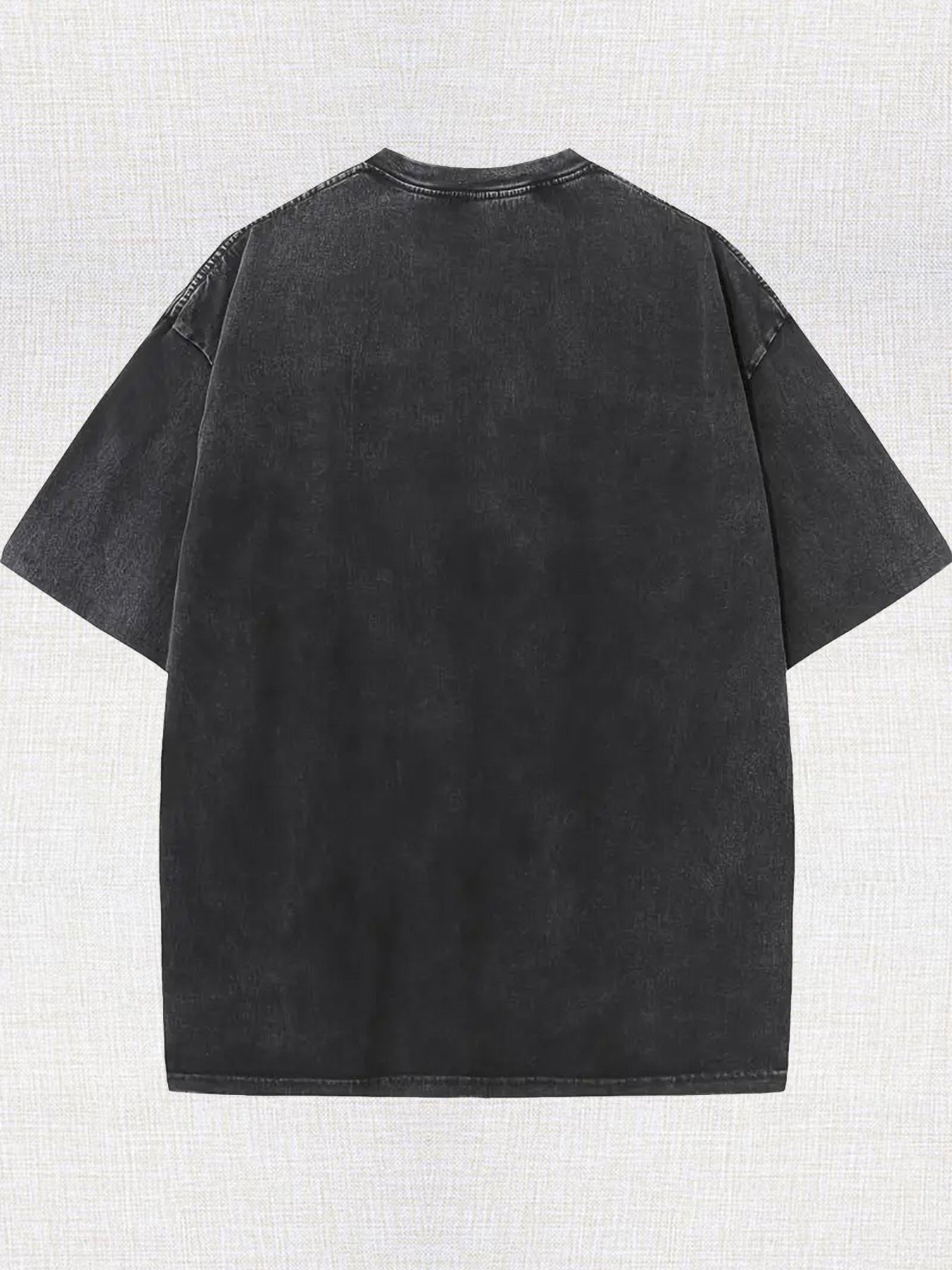 Subculture Invasion! Made Of Old Washed Diablo Cotton T-shirt, Fried Field, 8.11 oz Of Vintage Washed Batik T-shirt, 100% Cotton, Simple And Casual, Loose Fit, Breathable, Soft Fabric.