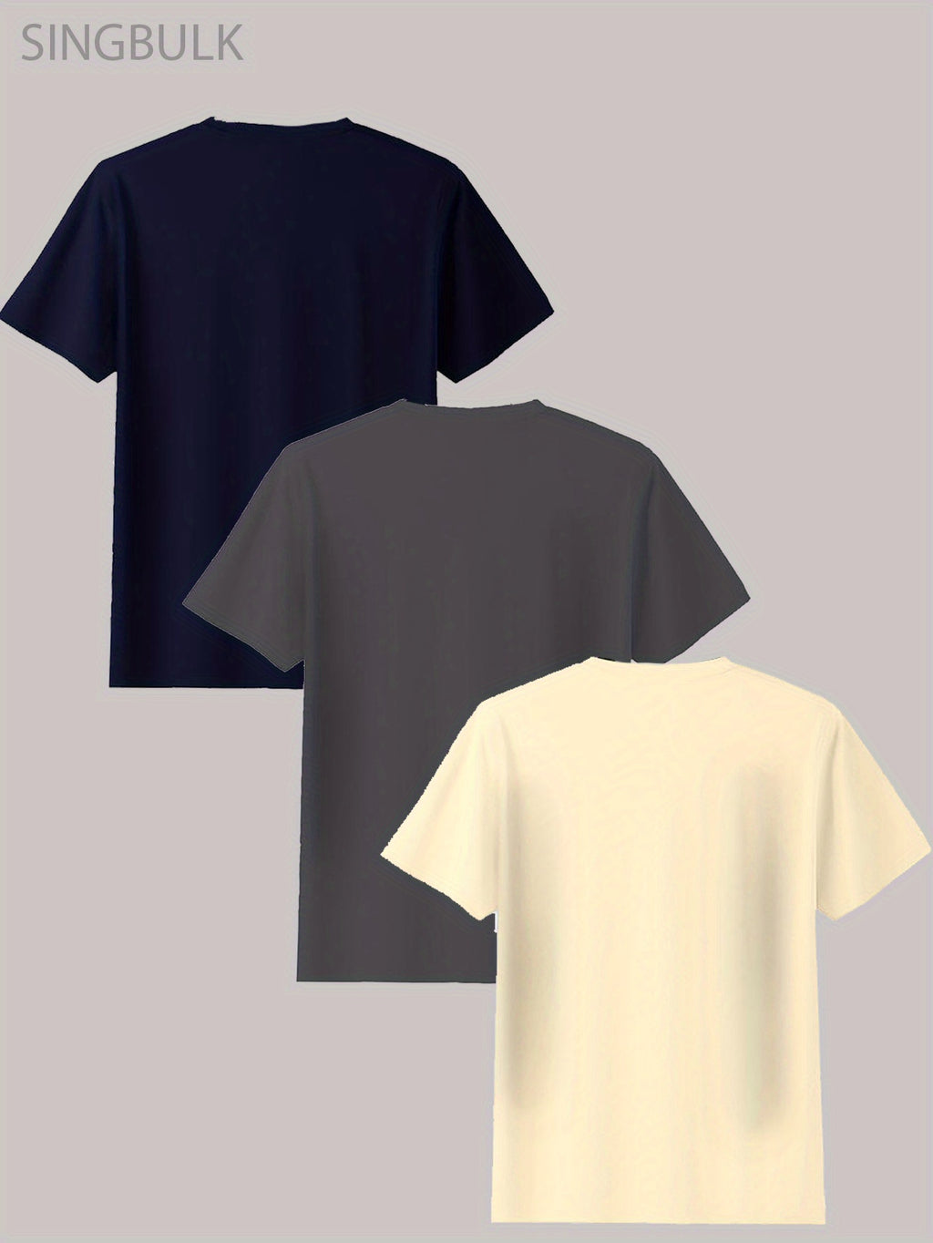 3pcs\u002F set Cool Men's Cotton T-shirt, Graphic Casual Short Sleeve Crew Neck T-shirt, Men's Outdoor Clothes, Men's Clothing