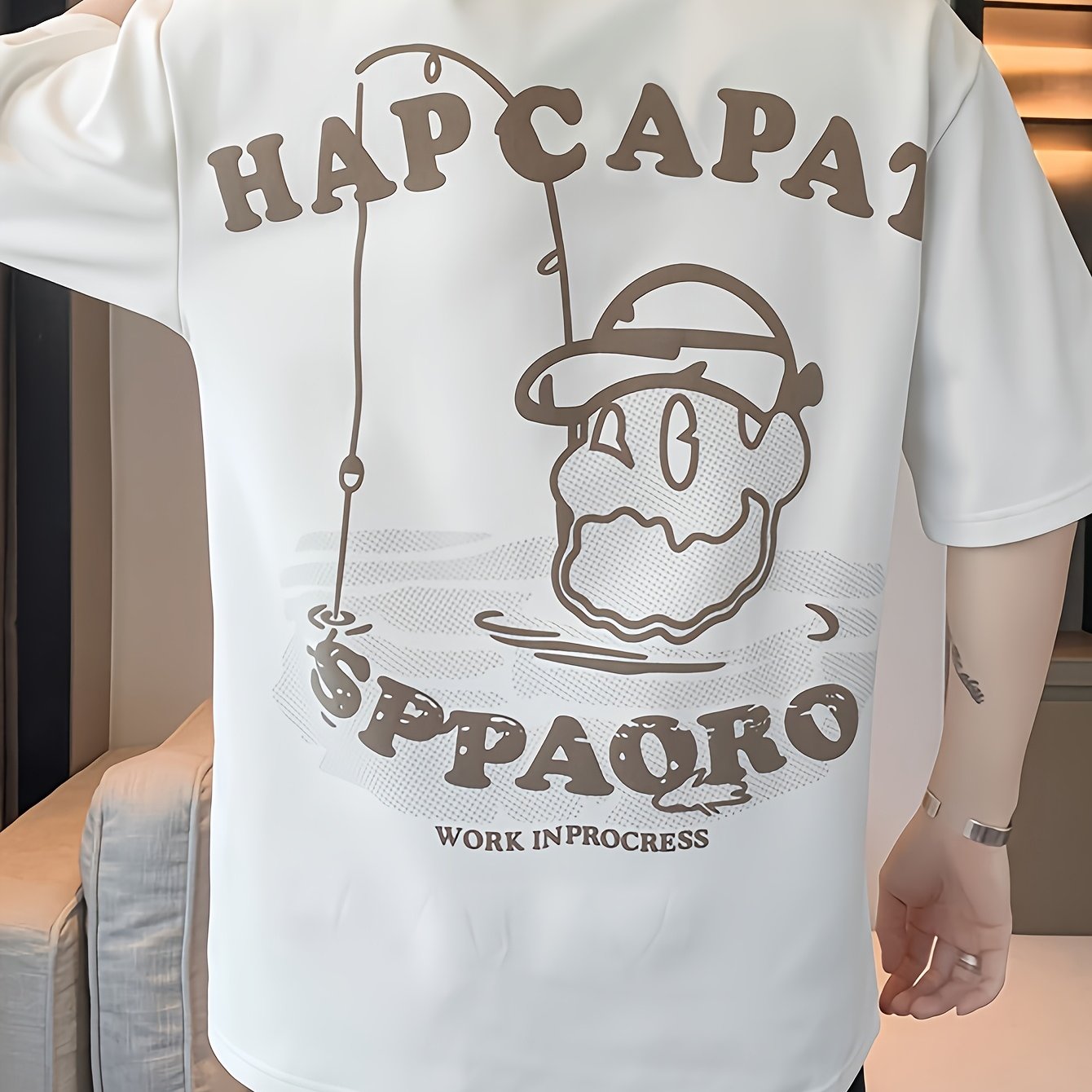 Summer T-Shirt Summer Breathable Men's Short-Sleeved T-Shirt | Loose Elastic Sports Top, Youth Round-Neck Trendy T-Shirt, Suitable for Daily Wear, College Street Sports Wear as a Gift