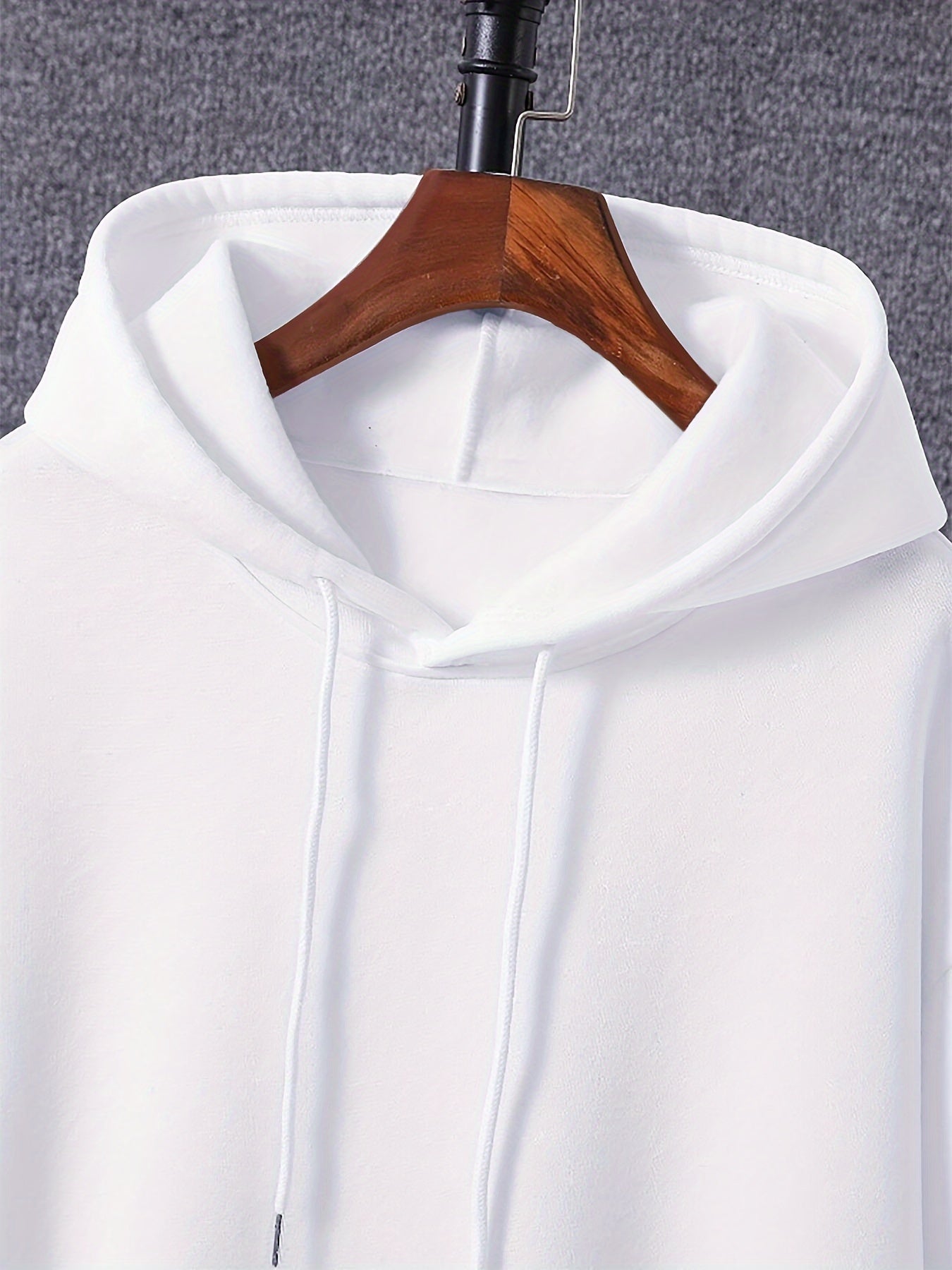Soft Polyester Men's Casual Hoodie with Loose Fit, Kangaroo Pocket, Unique Print Design, Machine Washable