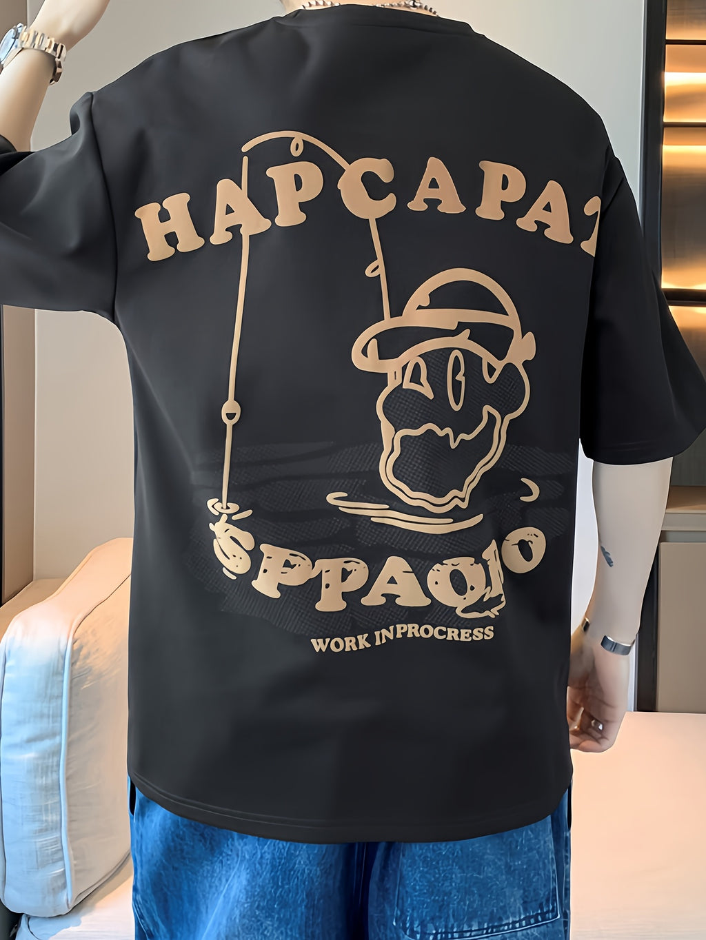 Summer T-Shirt Summer Breathable Men's Short-Sleeved T-Shirt | Loose Elastic Sports Top, Youth Round-Neck Trendy T-Shirt, Suitable for Daily Wear, College Street Sports Wear as a Gift