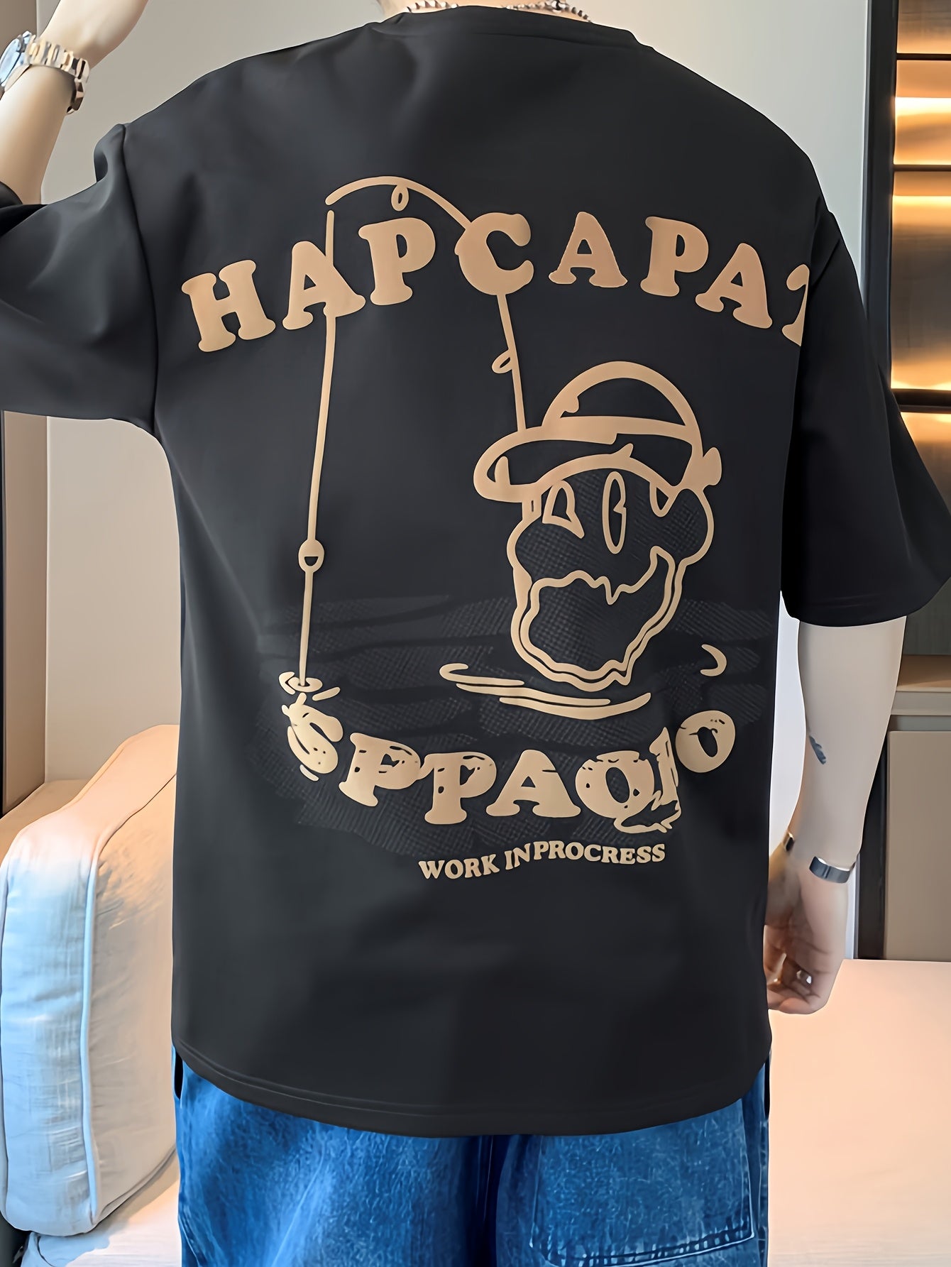 Summer T-Shirt Summer Breathable Men's Short-Sleeved T-Shirt | Loose Elastic Sports Top, Youth Round-Neck Trendy T-Shirt, Suitable for Daily Wear, College Street Sports Wear as a Gift