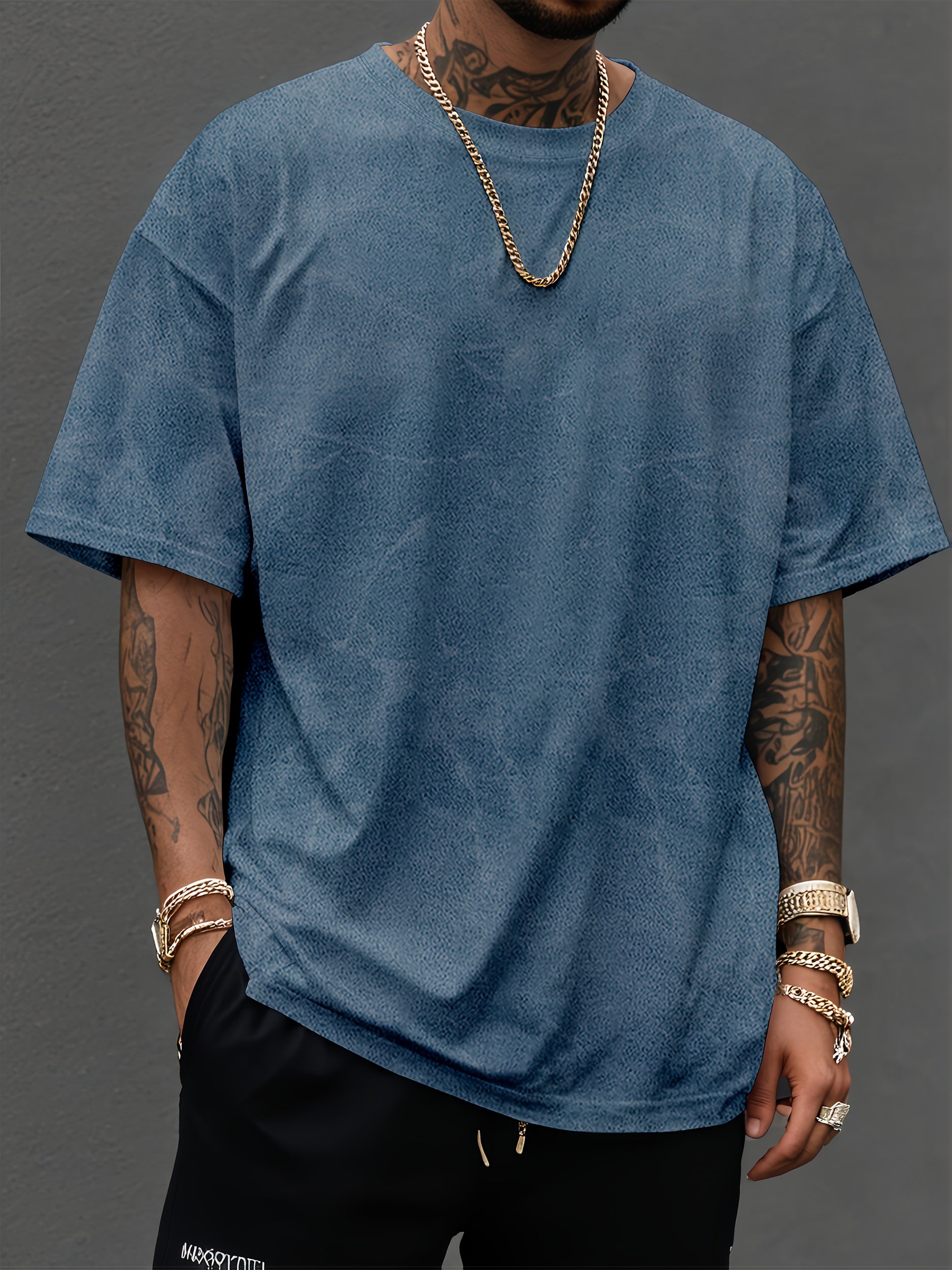 Plain Men's Tie-Dye T-Shirt Short Sleeve