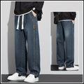 Men's Vintage Wide Leg Jeans - Loose Fit Straight Leg Draped Design
