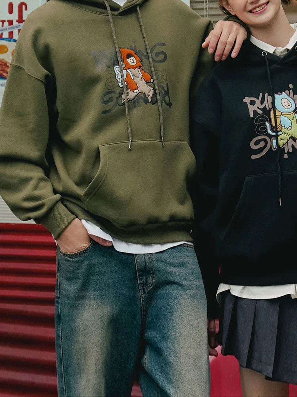 Casual Polyester Hooded Sweatshirt, Geometric Pattern, Slight Stretch, Regular Fit, with Drawstring, for All-Season Pullover Hoodie