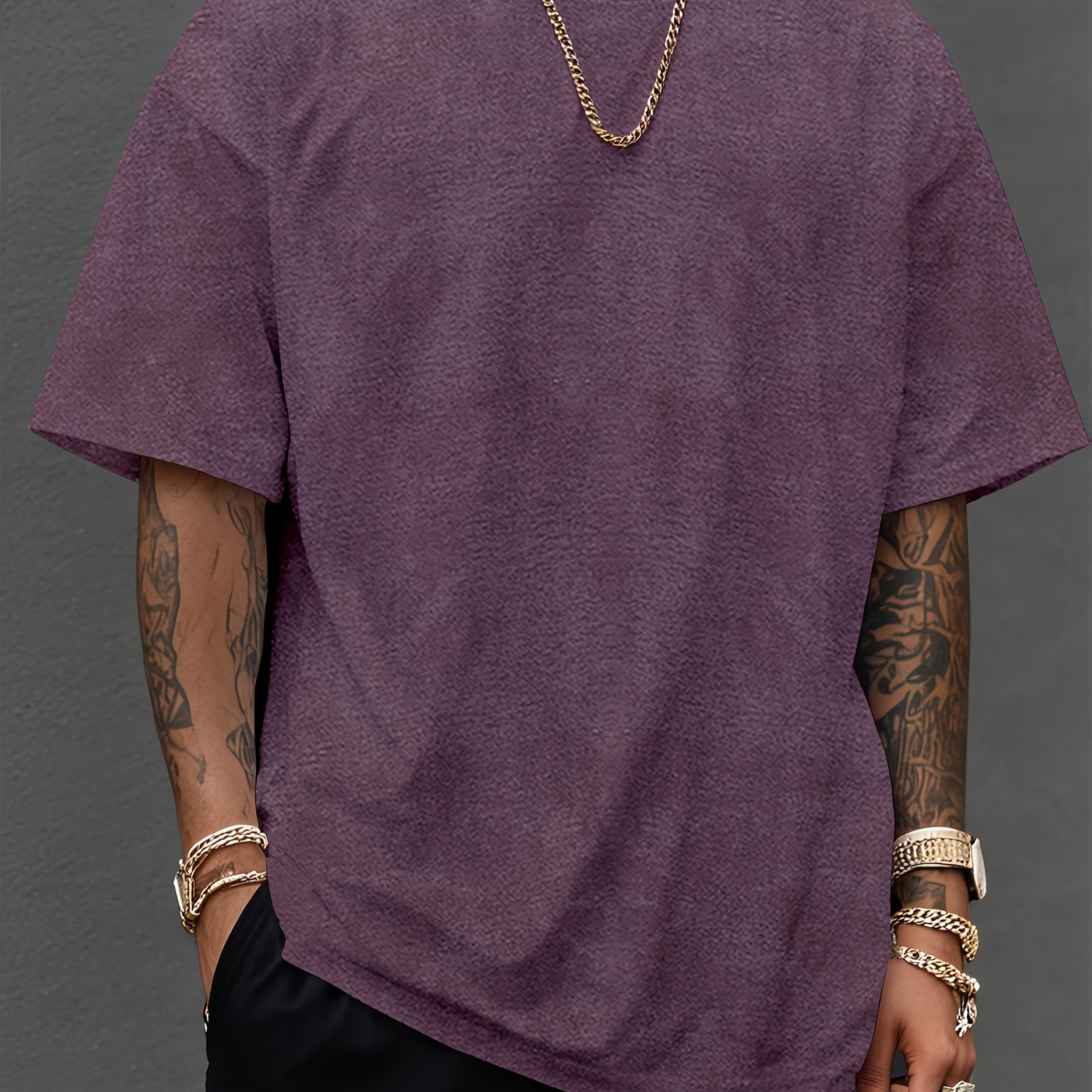 Plain Men's Tie-Dye T-Shirt Short Sleeve