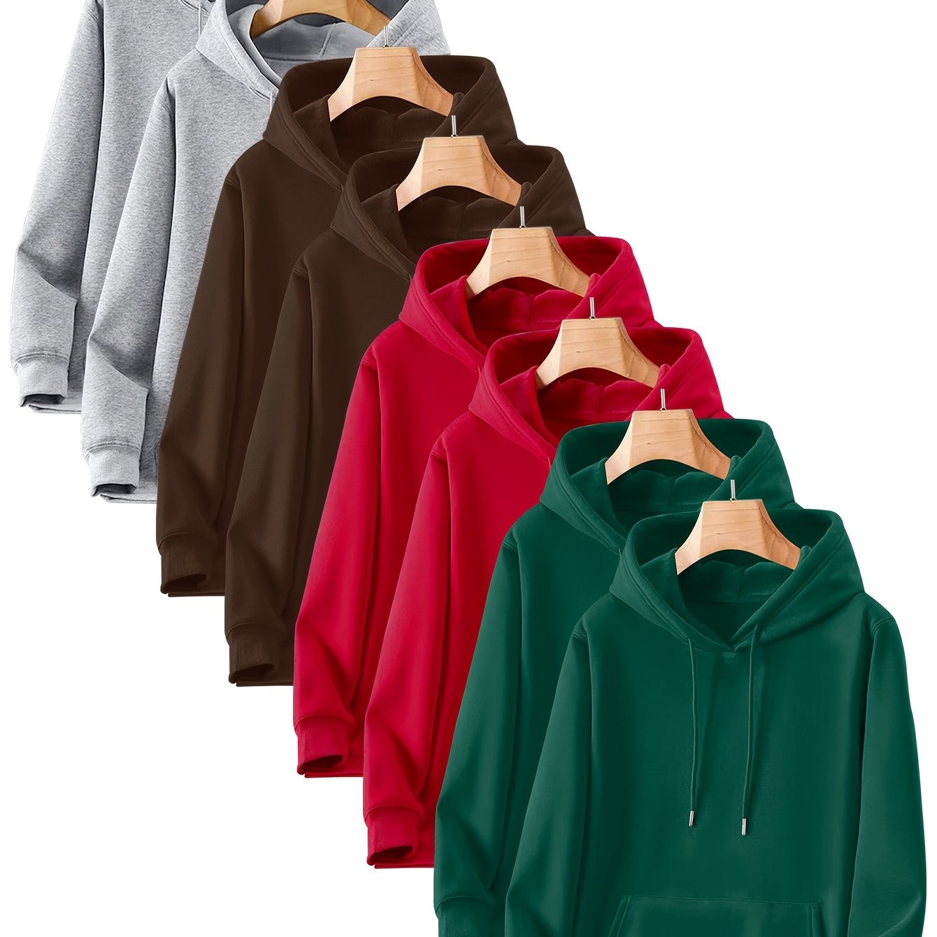 8 Counts Hooded Sweatshirt Men'S Light Version New Plus Velvet Men'S Casual Versatile Fashion Trendy Pullover Hoodie