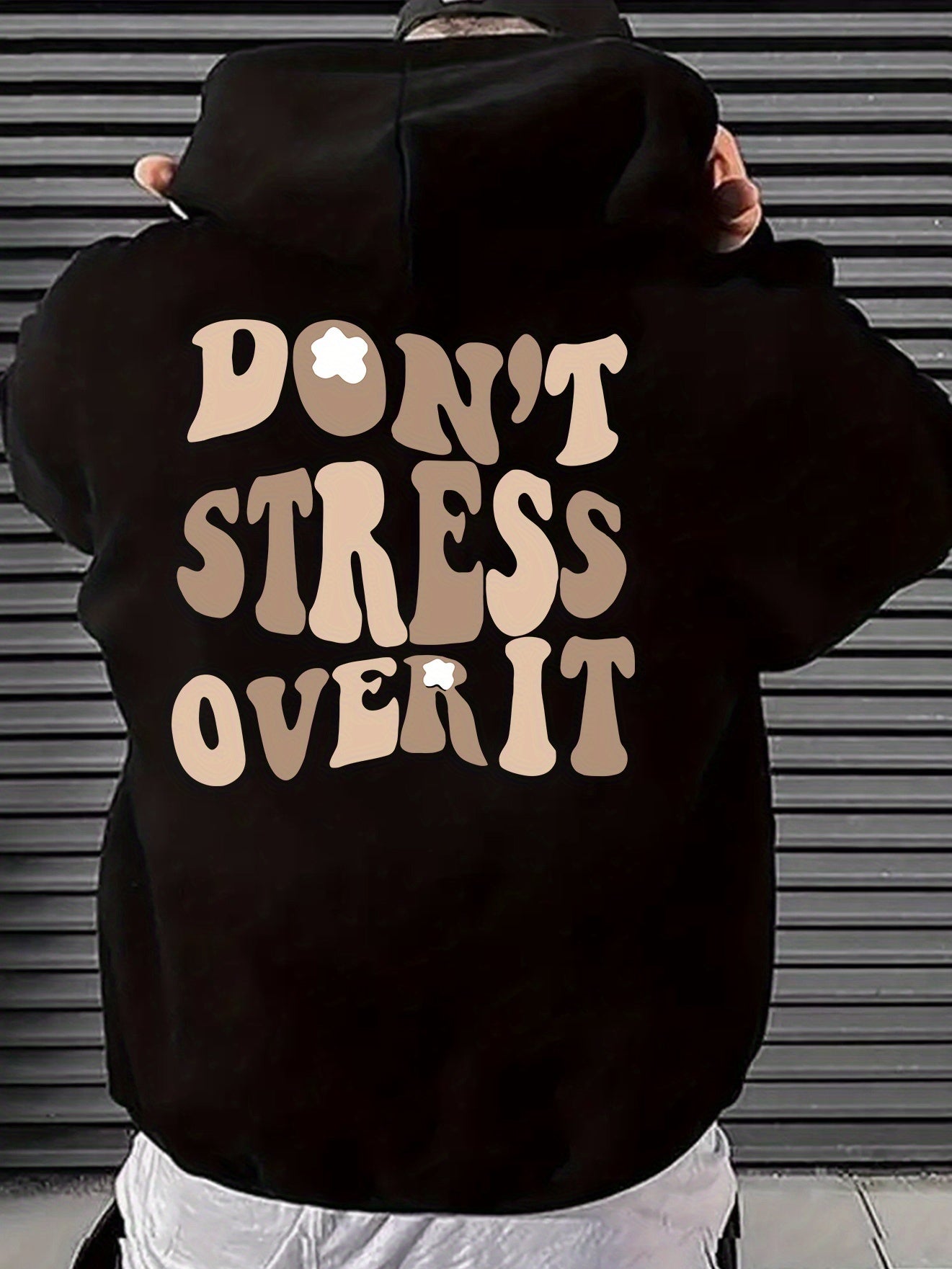 Men's Casual Hoodie with Geometric Print - Polyester, Machine Washable, Kangaroo Pocket | Perfect for Spring & Fall