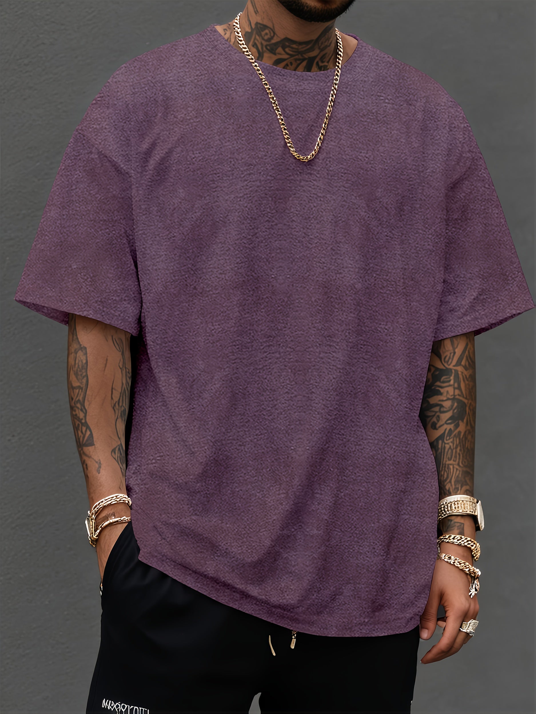 Plain Men's Tie-Dye T-Shirt Short Sleeve