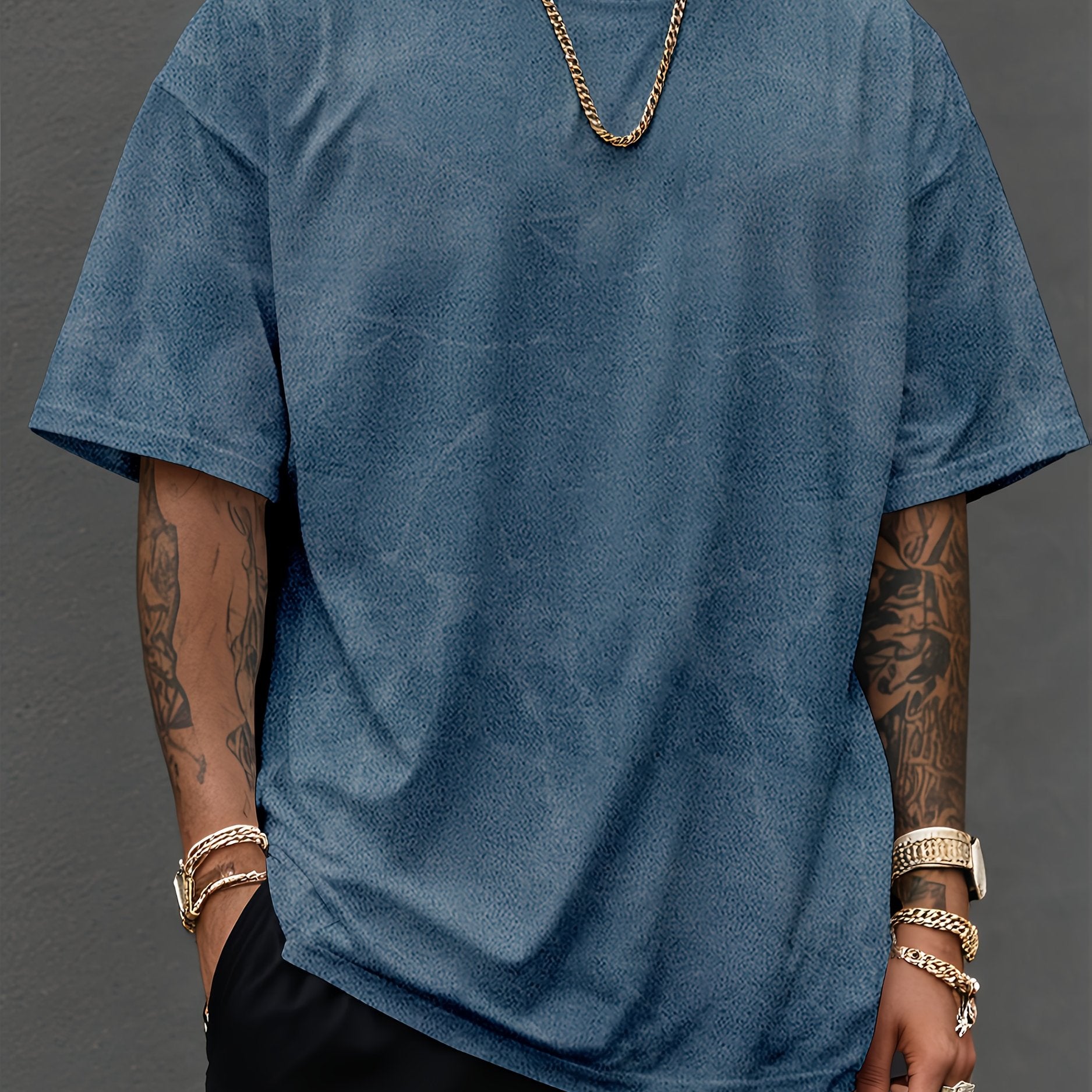 Plain Men's Tie-Dye T-Shirt Short Sleeve