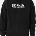 6 Sizes Available Long Sleeve Hooded Sweatshirt for Men, Casual and Comfortable Black Pullover with \