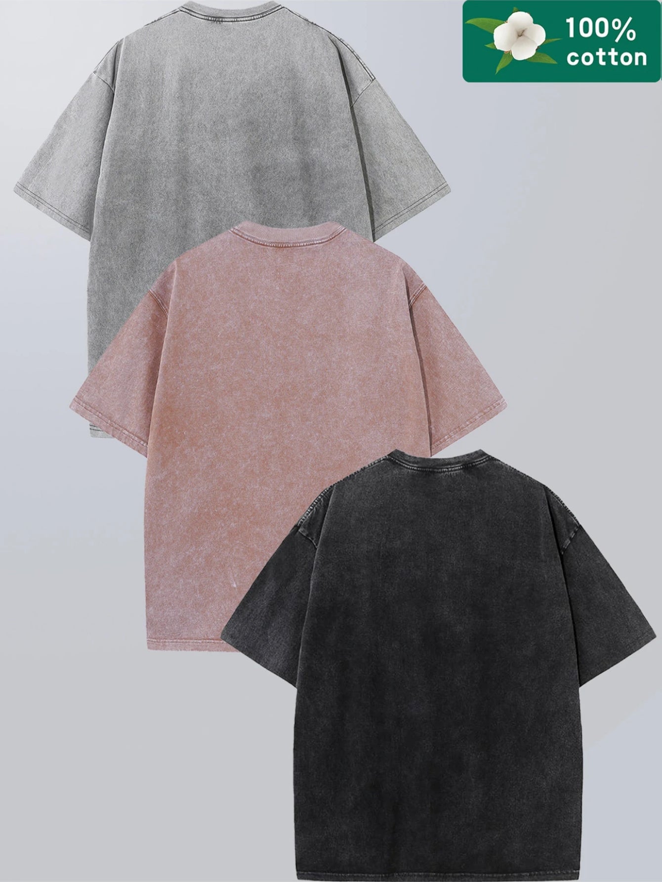 Subculture Invasion! Made Of Old Washed Diablo Cotton T-shirt, Fried Field, 8.11 oz Of Vintage Washed Batik T-shirt, 100% Cotton, Simple And Casual, Loose Fit, Breathable, Soft Fabric.