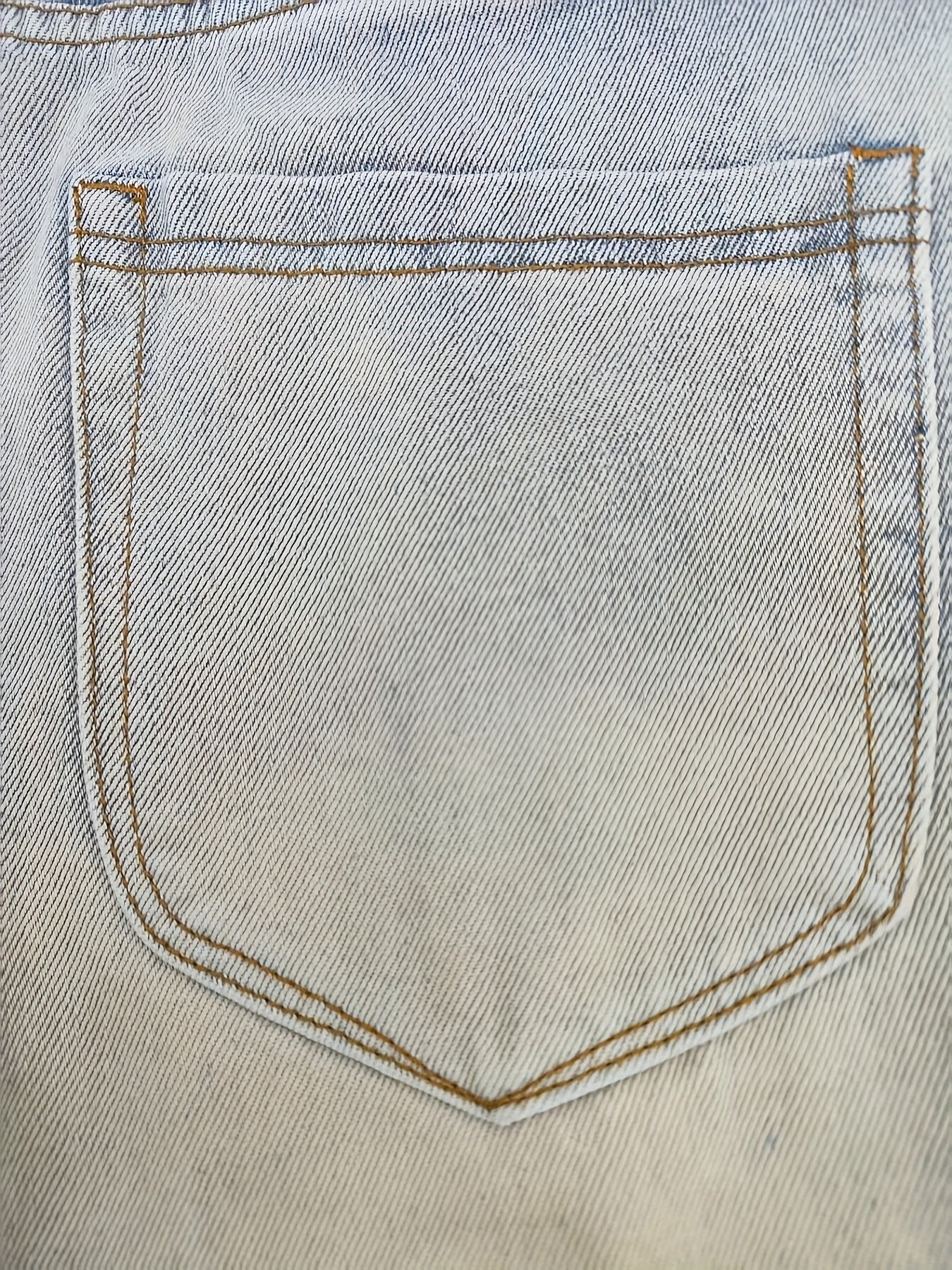 Men's Streetwear Wide-Leg Jeans - Non-Stretchy Denim Pants, Relaxed Fit for Everyday & Formal Outfits