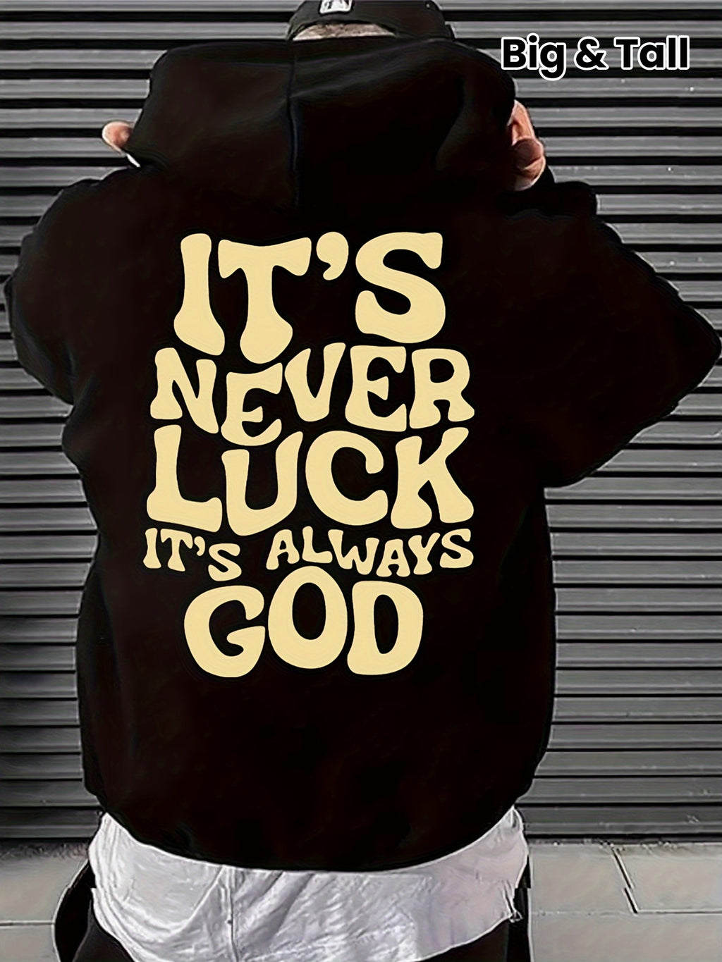 Print Hoodie - Casual Pullover Hooded Sweatshirt with Front Pocket for Men, Perfect for Spring and Fall Season