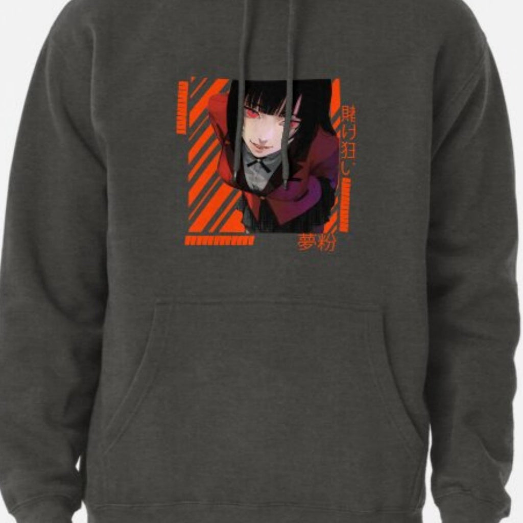 6 Sizes Available, Long Sleeve Hooded Autumn and Winter Style Anime Character with Orange Background and Text Design Men'S Casual Comfortable Sweatshirt