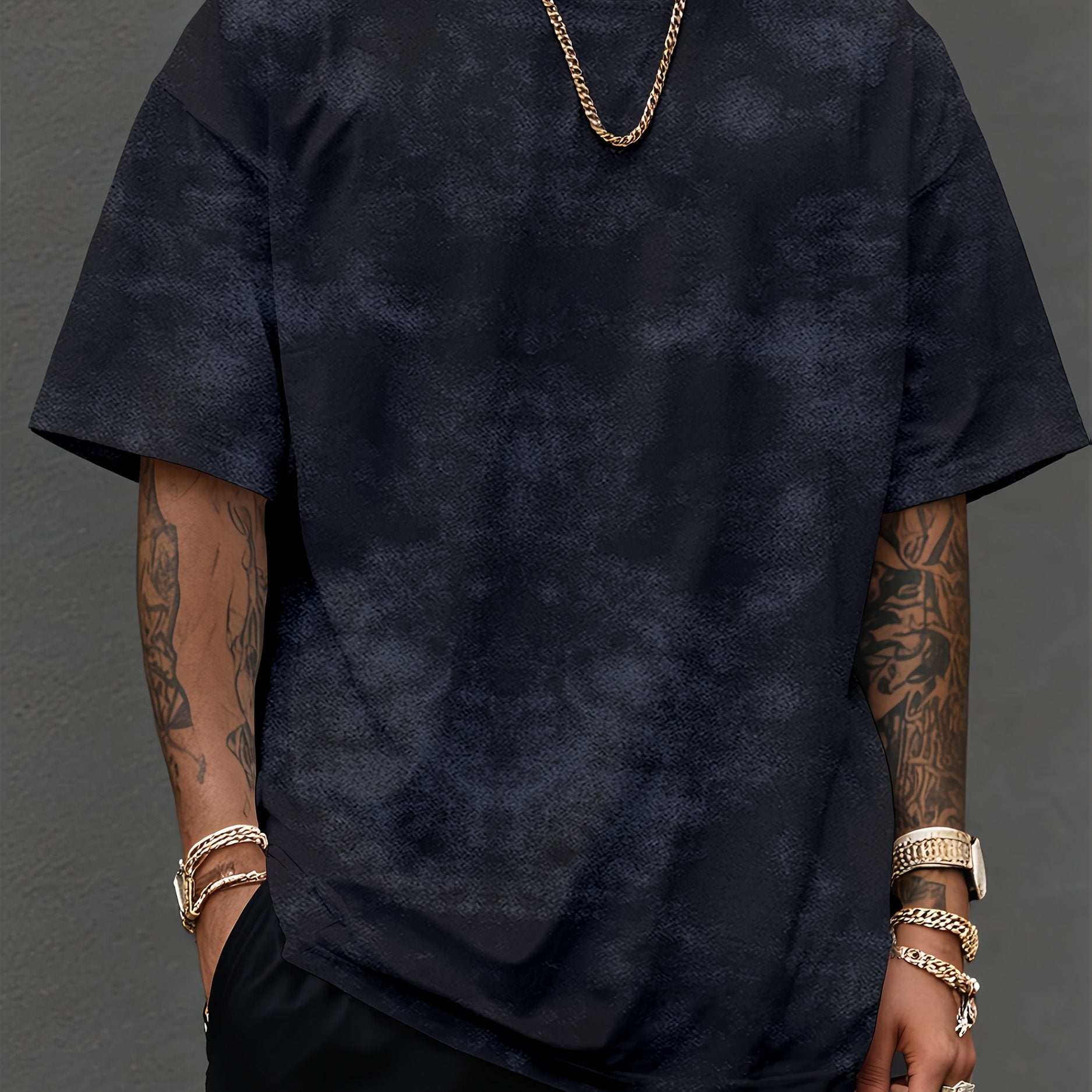 Plain Men's Tie-Dye T-Shirt Short Sleeve